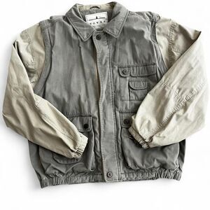 Vintage London Fog Jacket and Vest Men’s Zip Off Sleeve 2-1 XL Utility Fishing